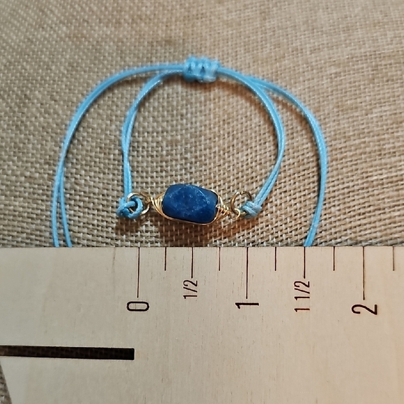 Blue Kyanite Stone Adjustable Bracelet - Picture 2 of 2